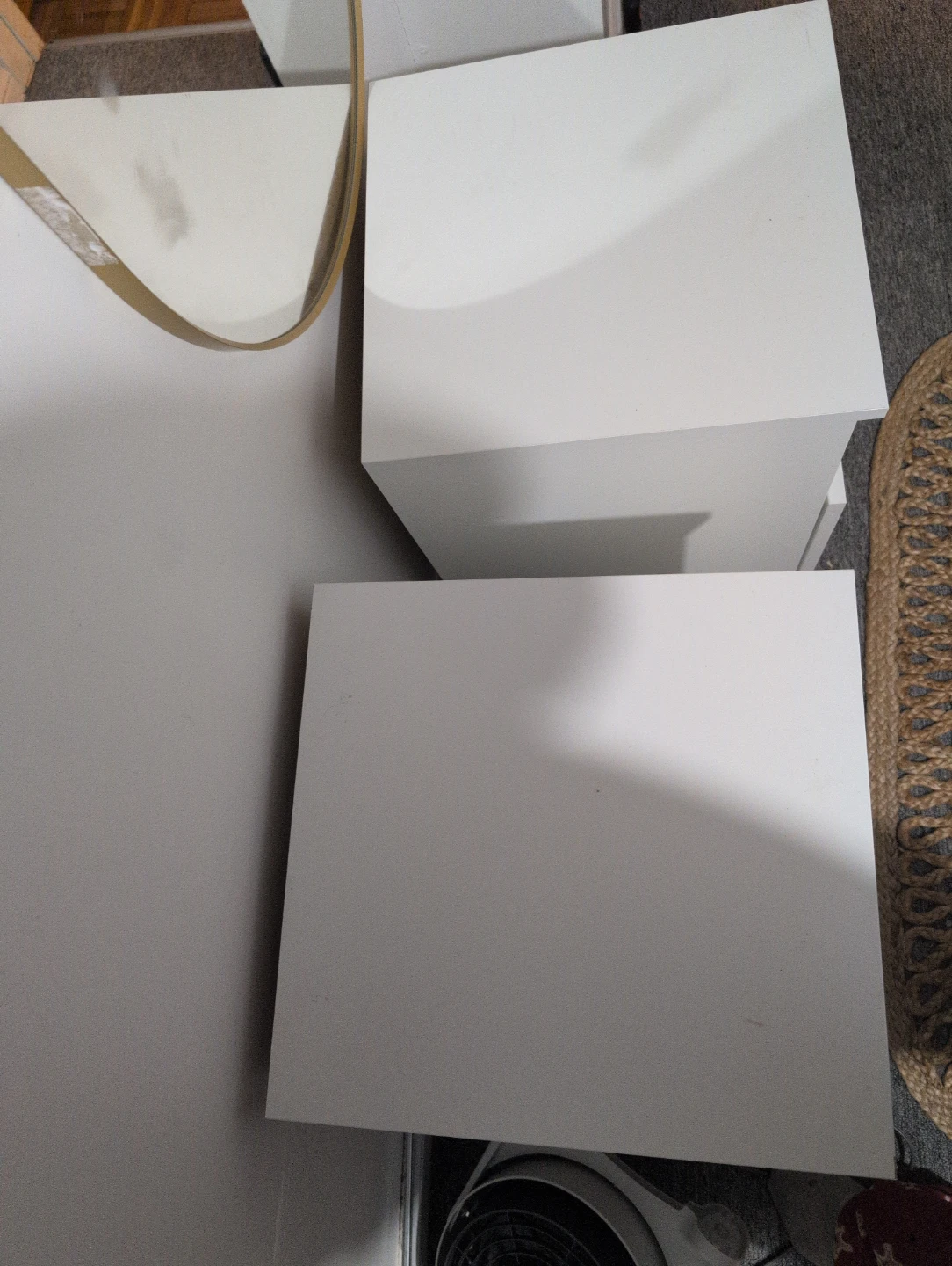 White Bedside Tables with Drawer - Set of 2 - photo 5
