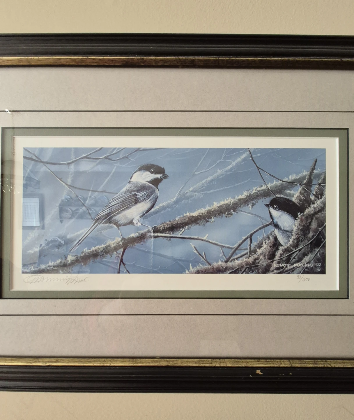 Limited edition art print Winter Chickadees - photo 2