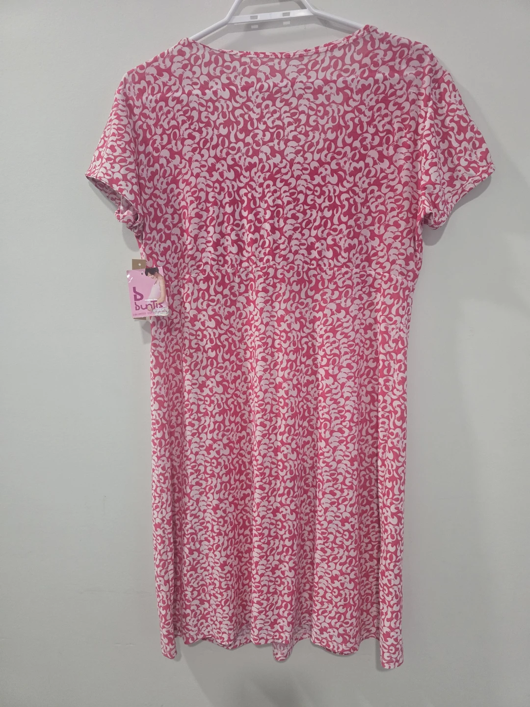 XL-Nursing maternity Dress - Pink Floral Print - photo 2