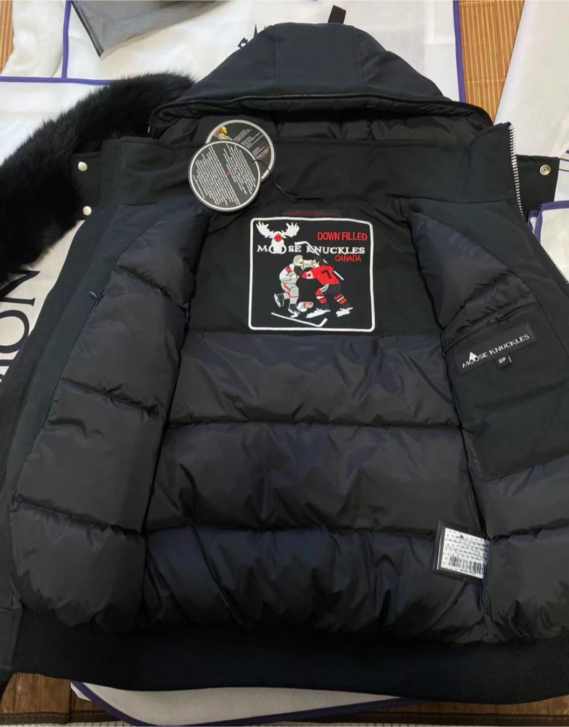 Moose Knuckles Down Filled Parka Black - photo 4