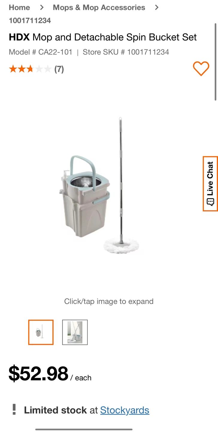 NEW Mop and detachable spin bucket - photo 3