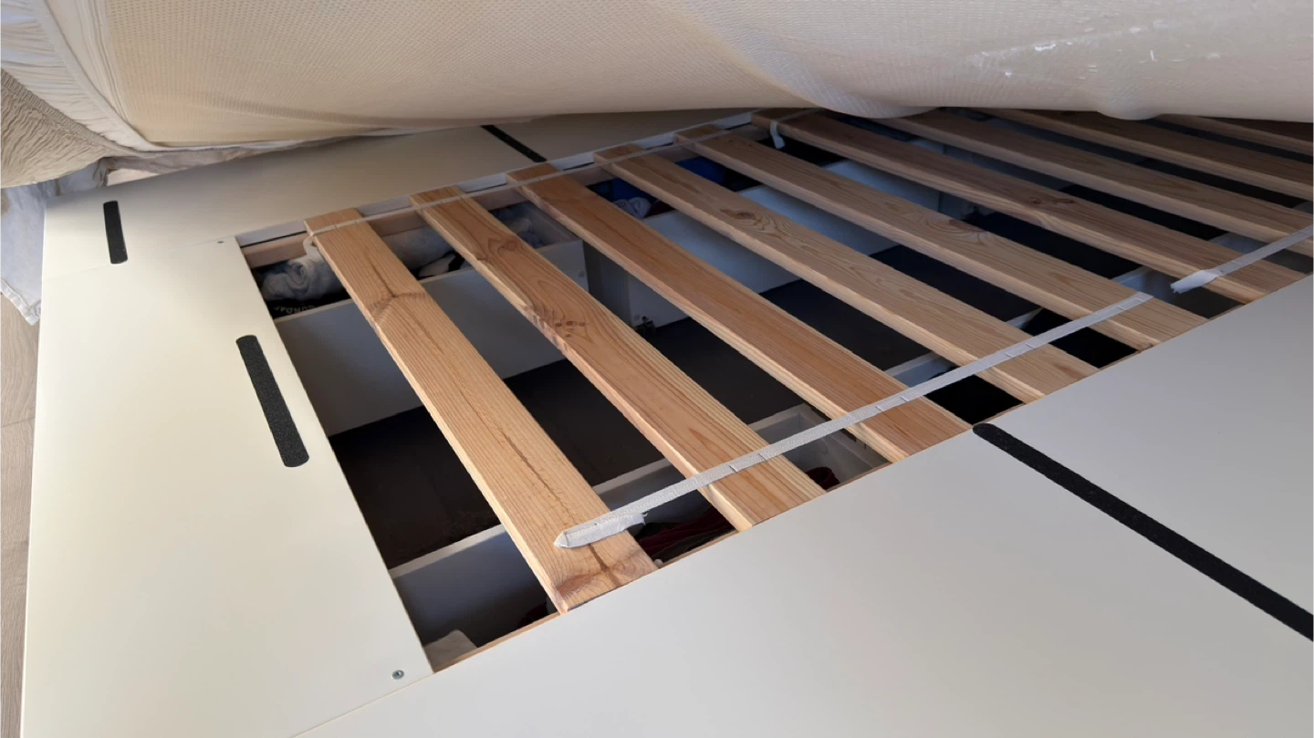 Queen Bed Frame w/ Storage – IKEA Nordli (Perfect Condition) - photo 4