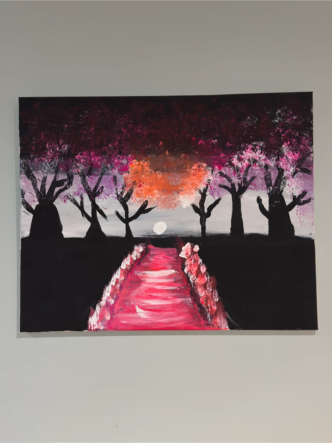 Original Acrylic Painting: Sunset Path