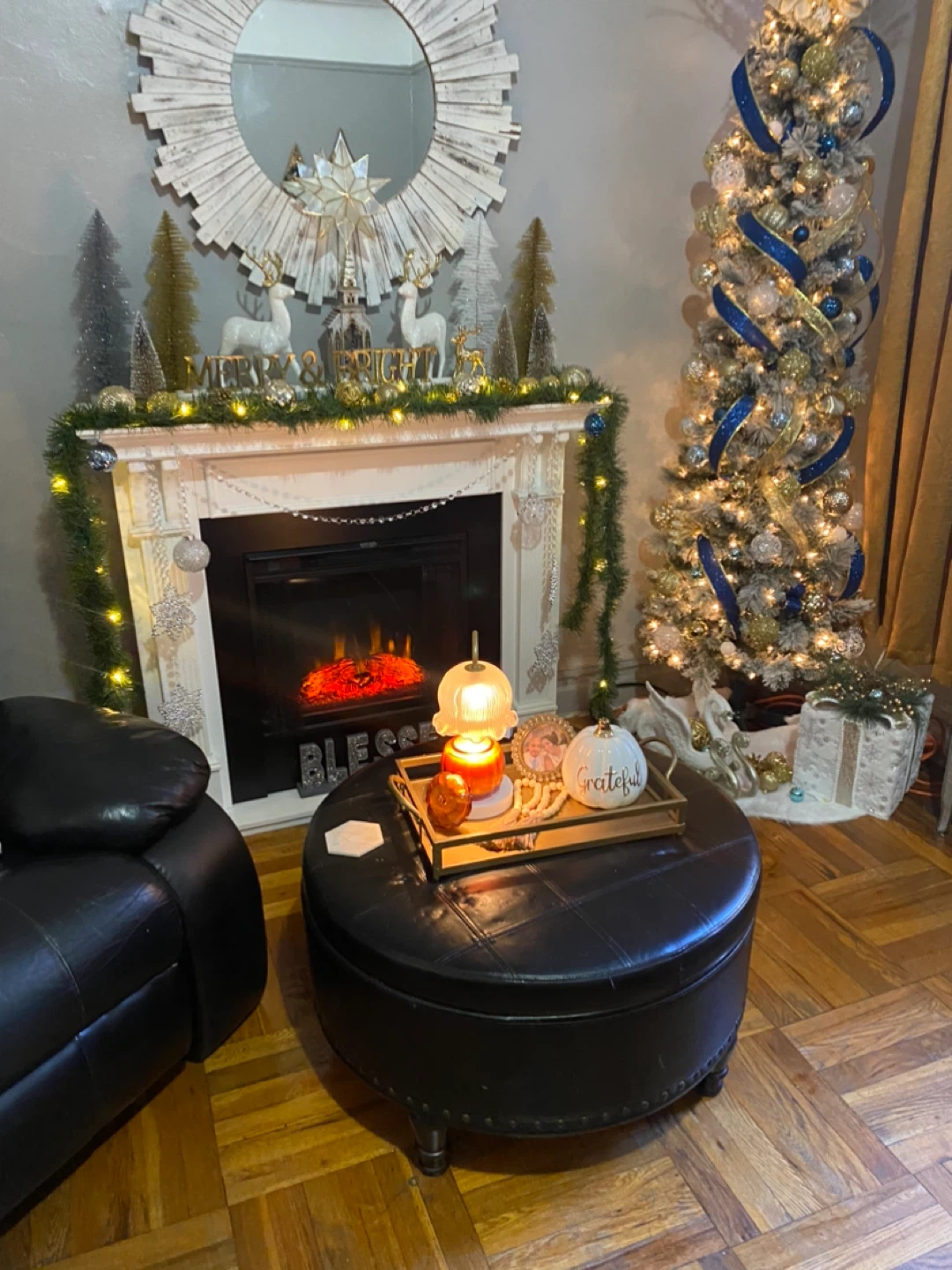 White fire place