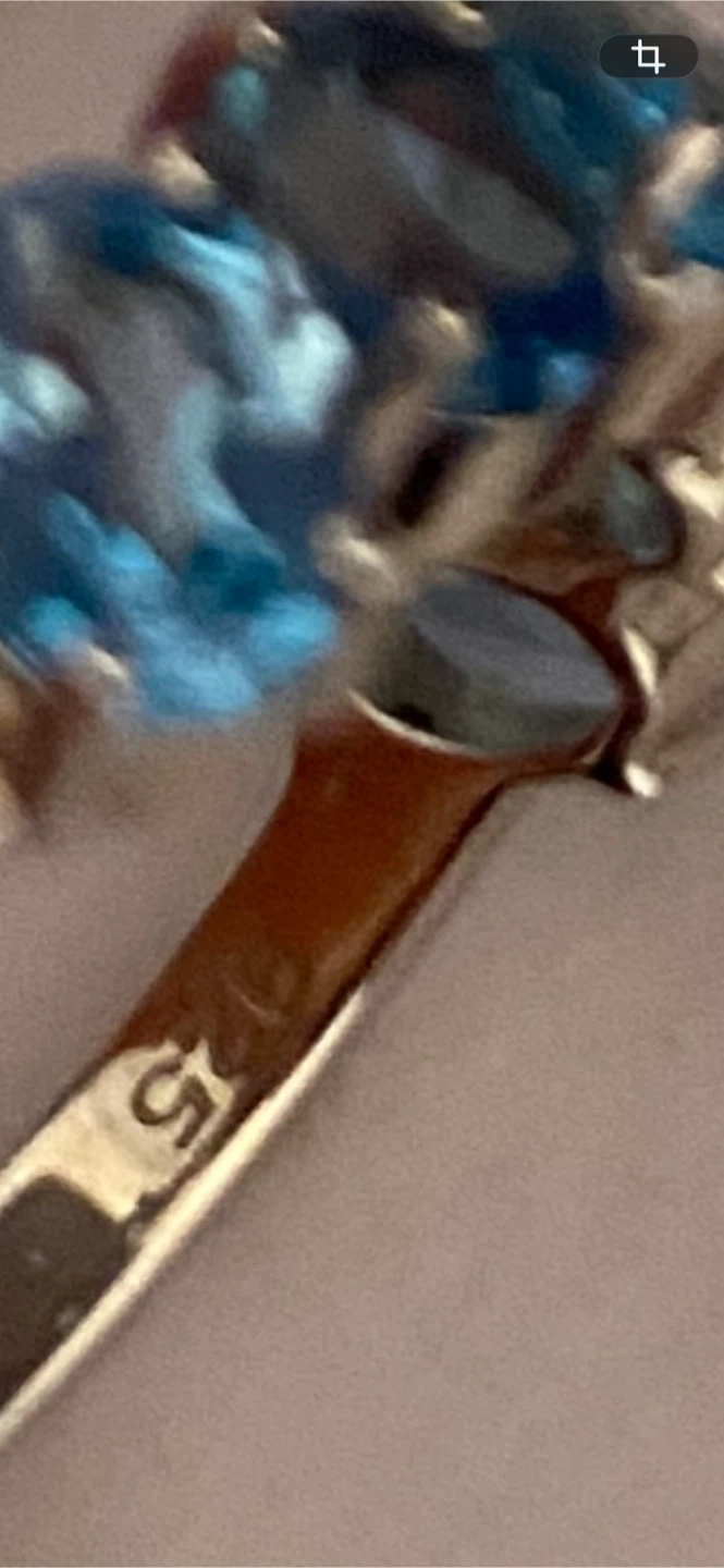 Silver 925 Blue Sparkling Topaz EFFY ring. . - photo 5