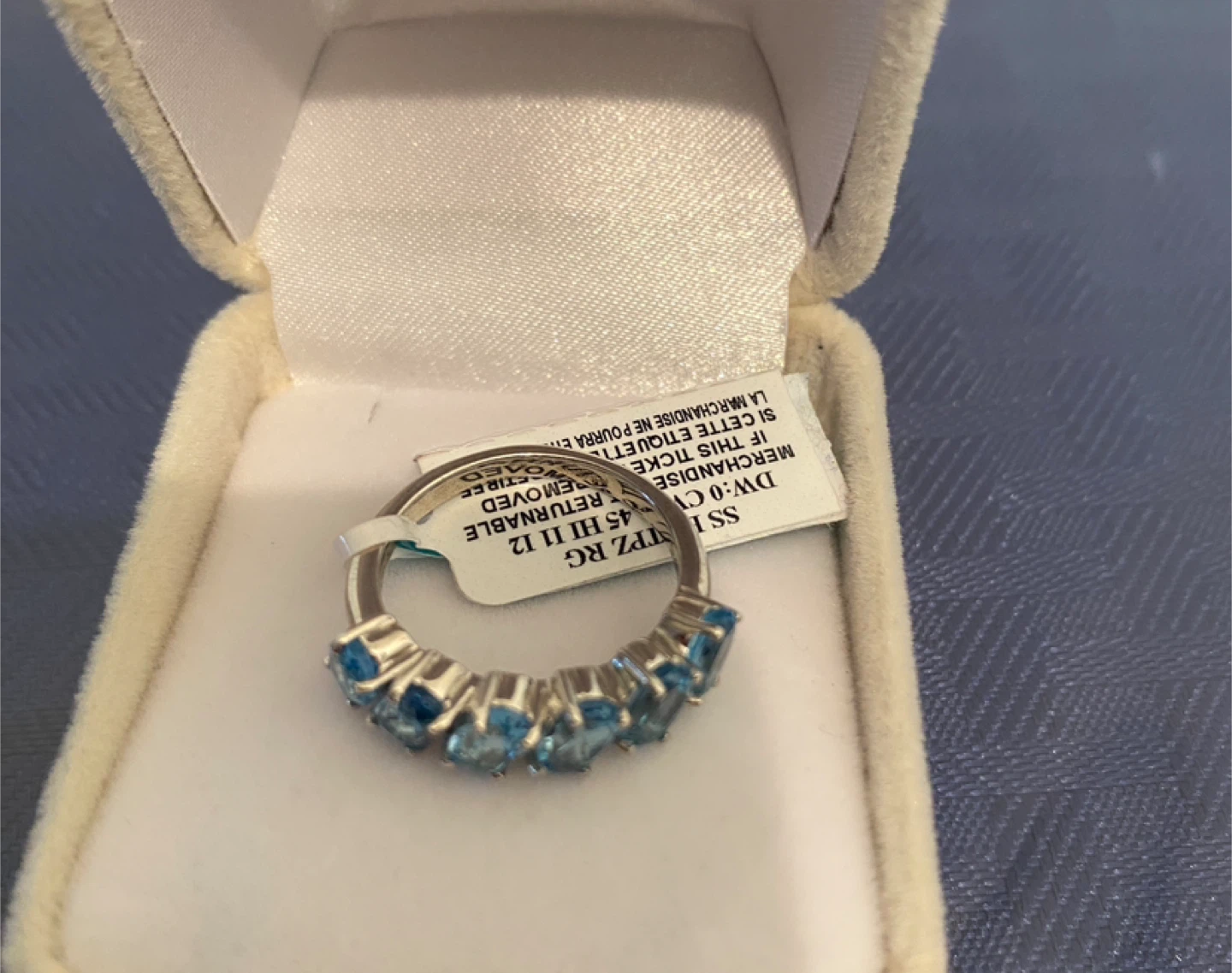 Silver 925 Blue Sparkling Topaz EFFY ring. . - photo 2
