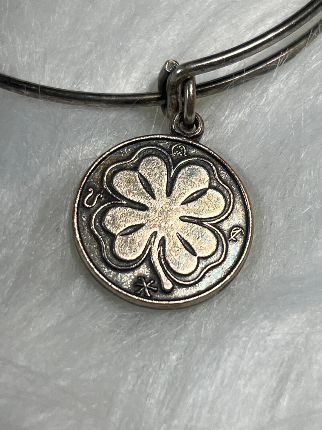 Alex and Ani Four Leaf Clover Charm Bangle Bracelet - photo 2