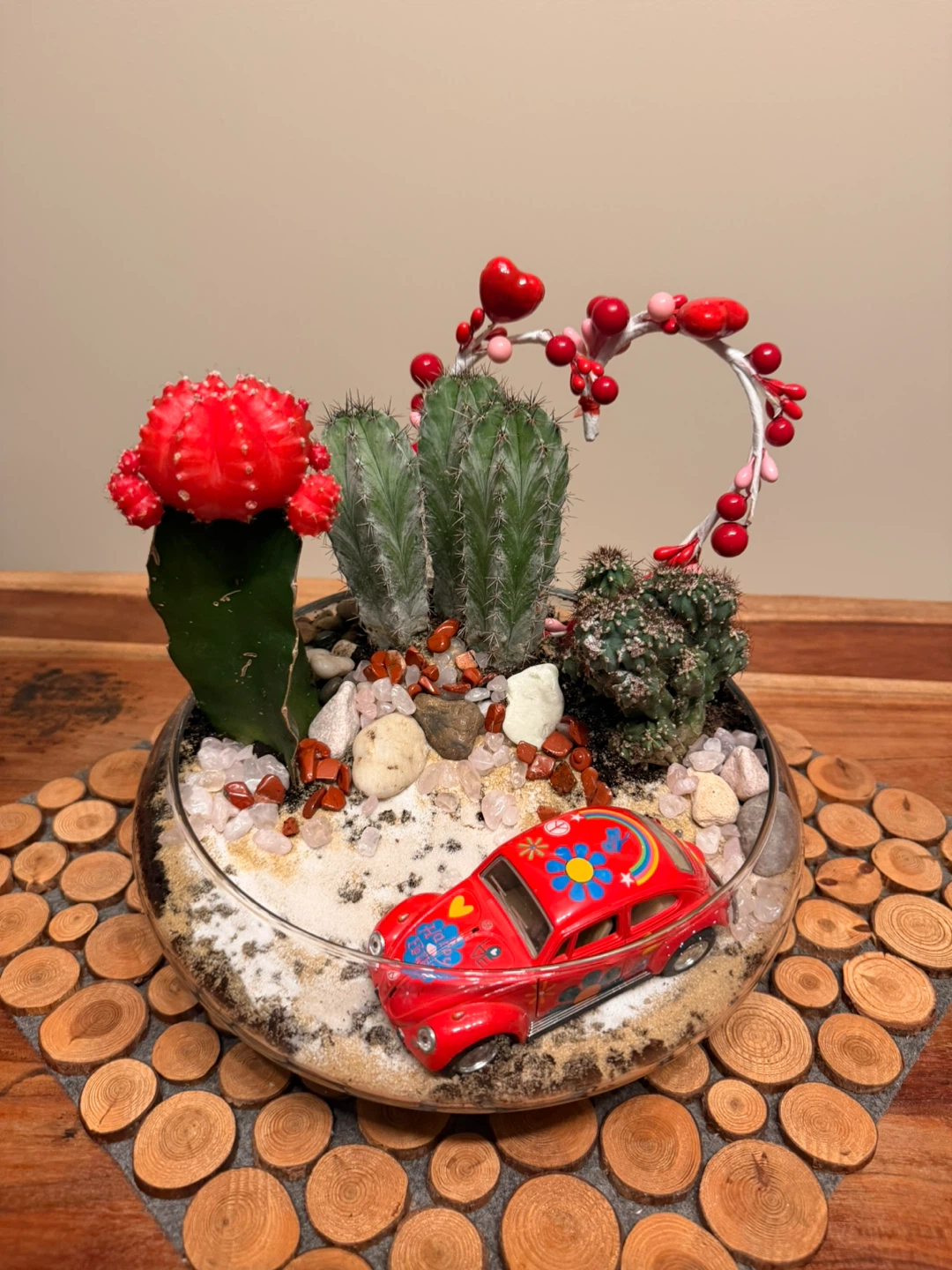 Cactus Terrarium with Decorative Car🏆
