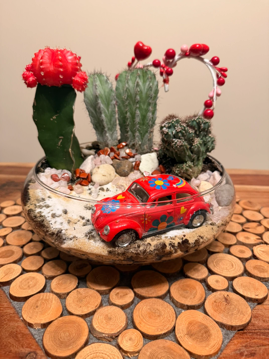 Cactus Terrarium with Decorative Car🏆 - photo 2
