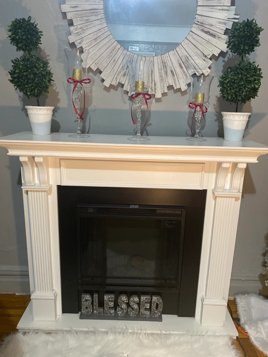 White fire place - photo 2