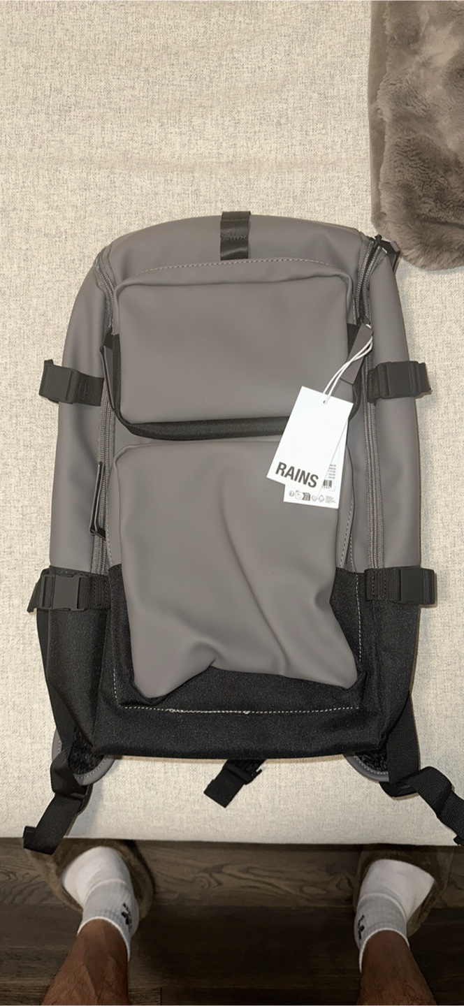 Brand NEW Rains Grey Cargo Backpack