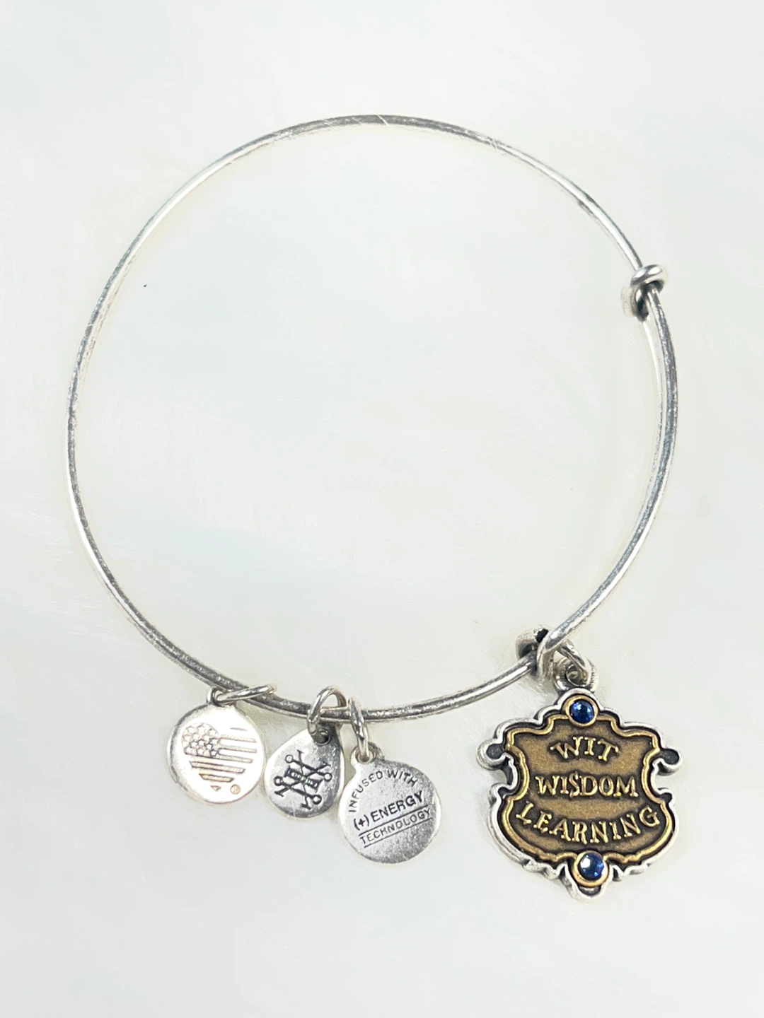 Alex and Ani Wit Wisdom Learning Charm Bangle Bracelet - photo 3