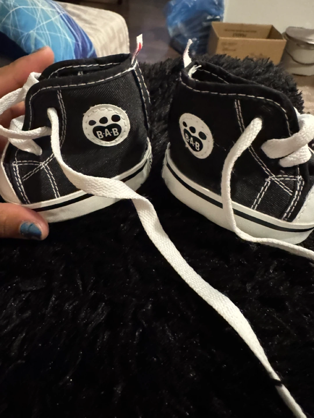 Build-A-Bear Black High-Top Shoes