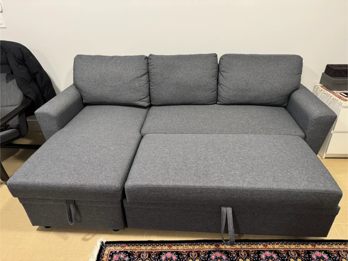 Grey Sectional Sofa with Storage - photo 2