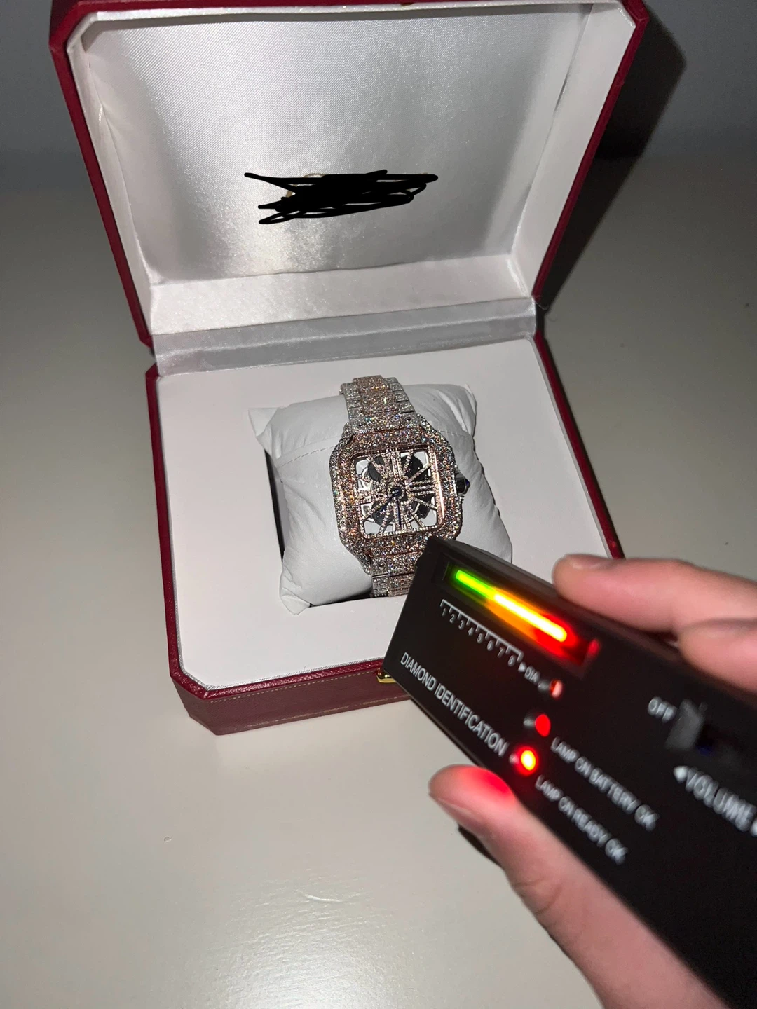 Moissanite Rosegold Skeletok Watch - photo 3