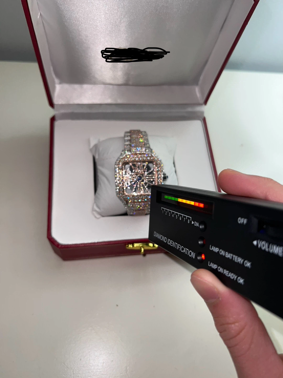 Moissanite Rosegold Skeletok Watch - photo 4