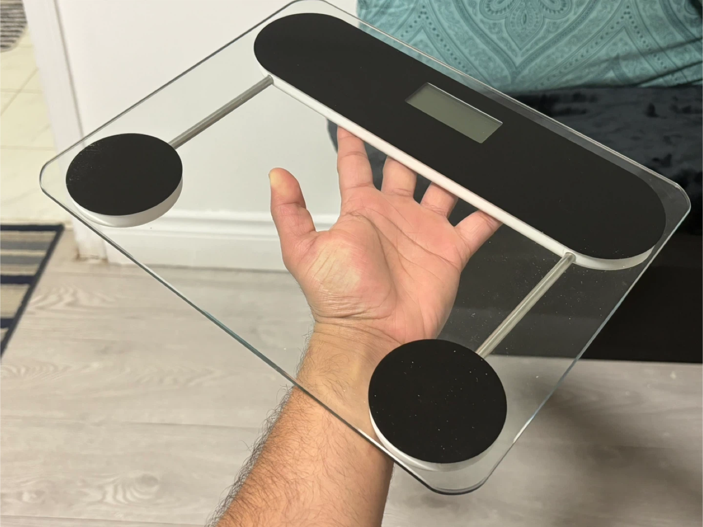 Black Digital Bathroom Scale 28x28cm - photo 4