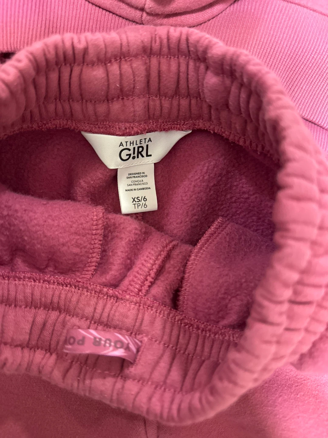 Athleta Girl Pink Hoodie and Jogger Set