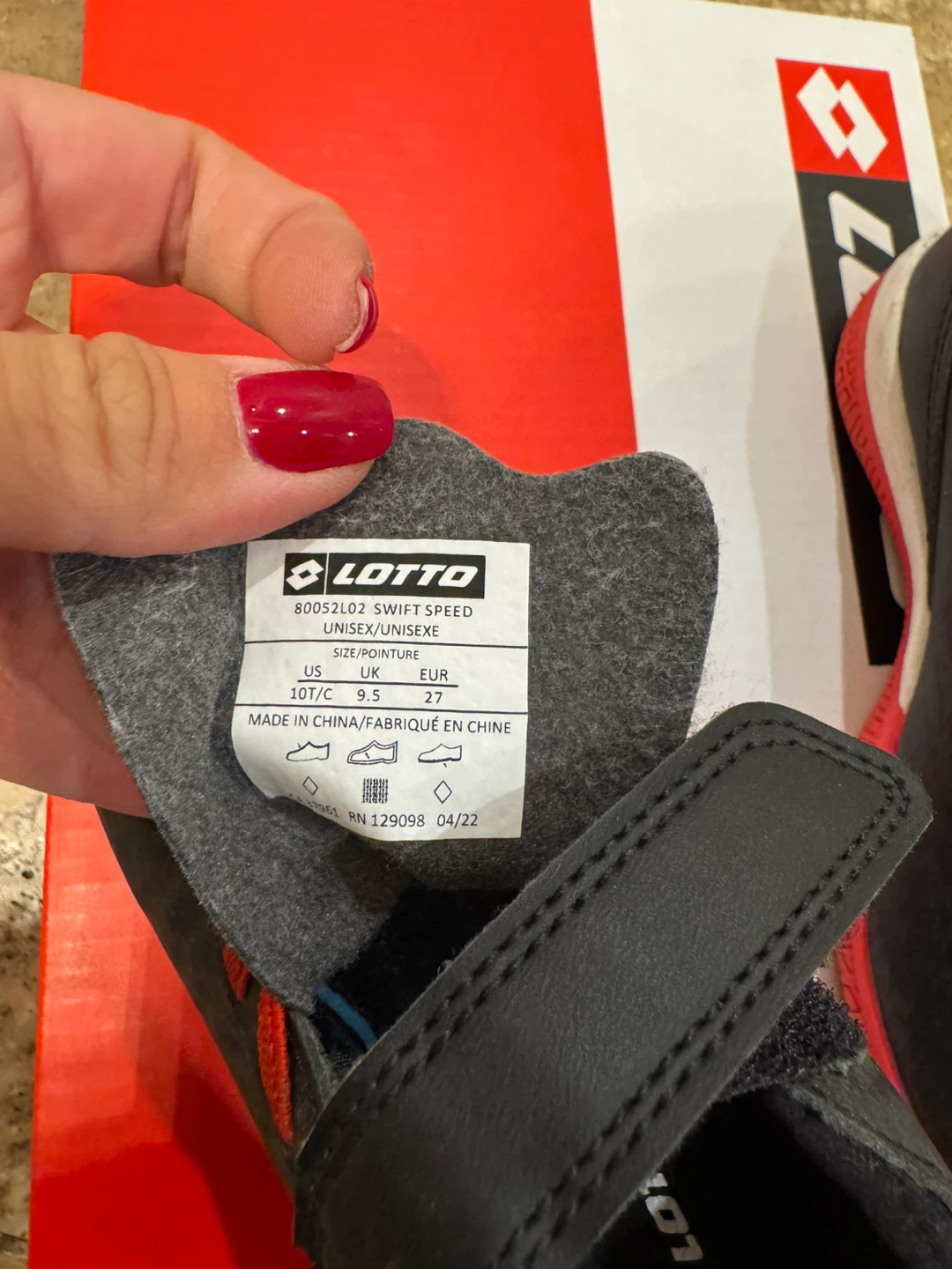 Lotto Swift Speed Soccer Cleats - Black/Red, Kids Size 9.5 US - photo 2