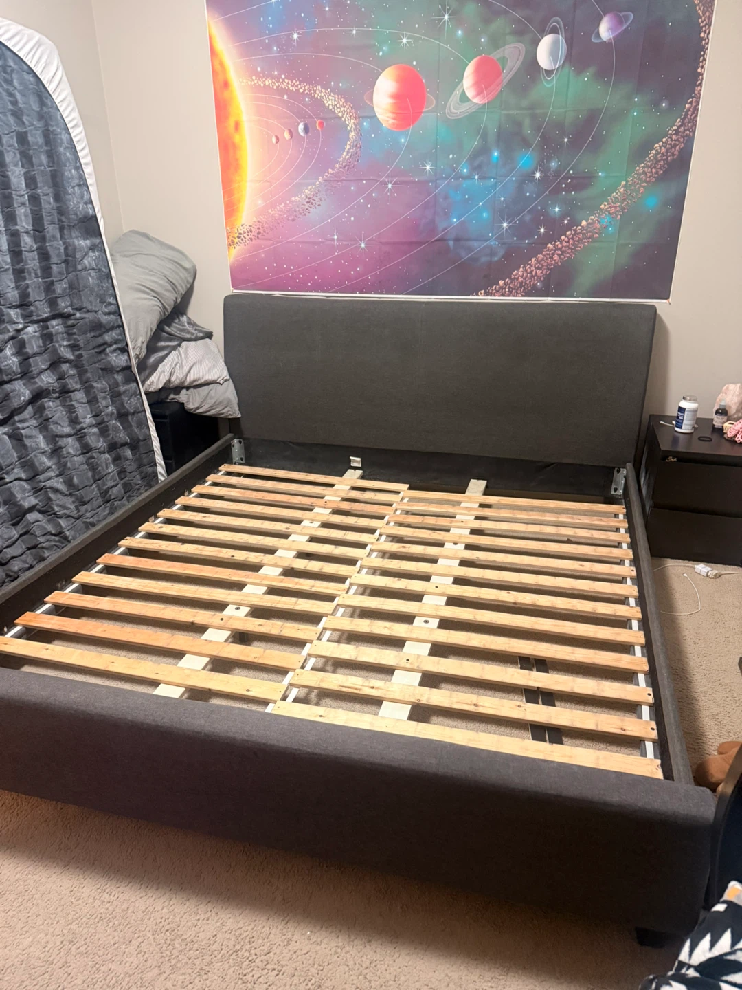 King Bed Frame & Slats ** NEEDS TO GO TODAY** - photo 3