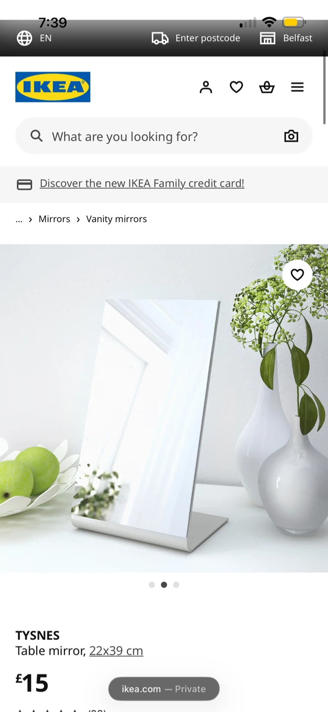 IKEA TYSNES Table Mirror - photo 2