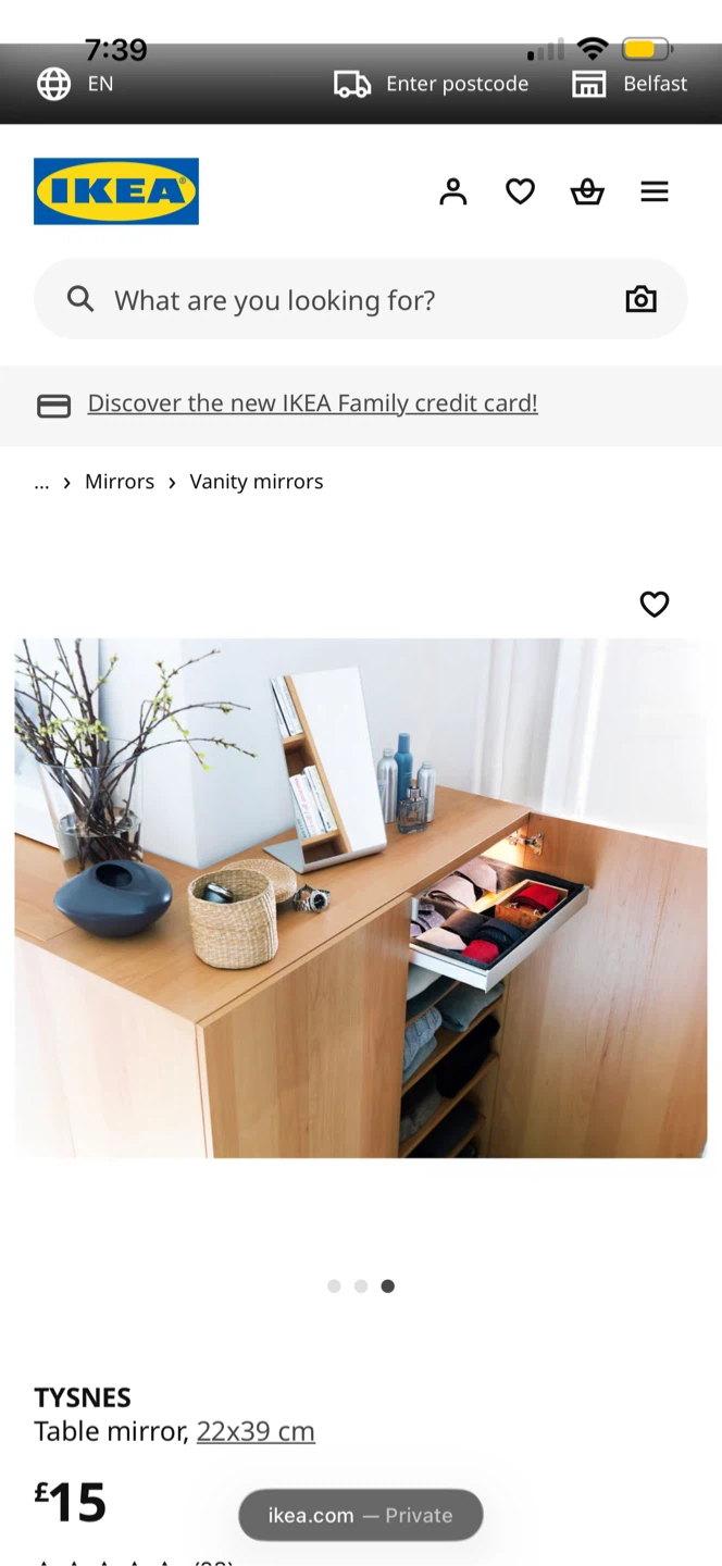 IKEA TYSNES Table Mirror - photo 3