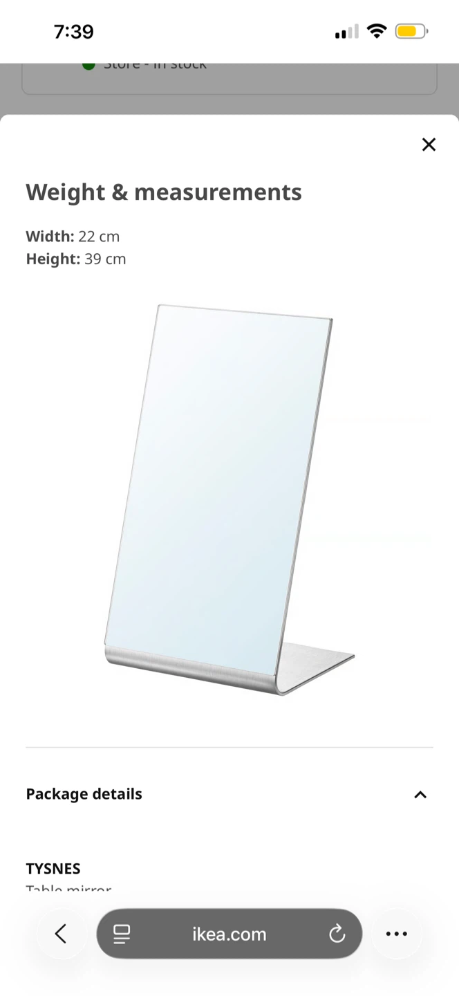 IKEA TYSNES Table Mirror - photo 4