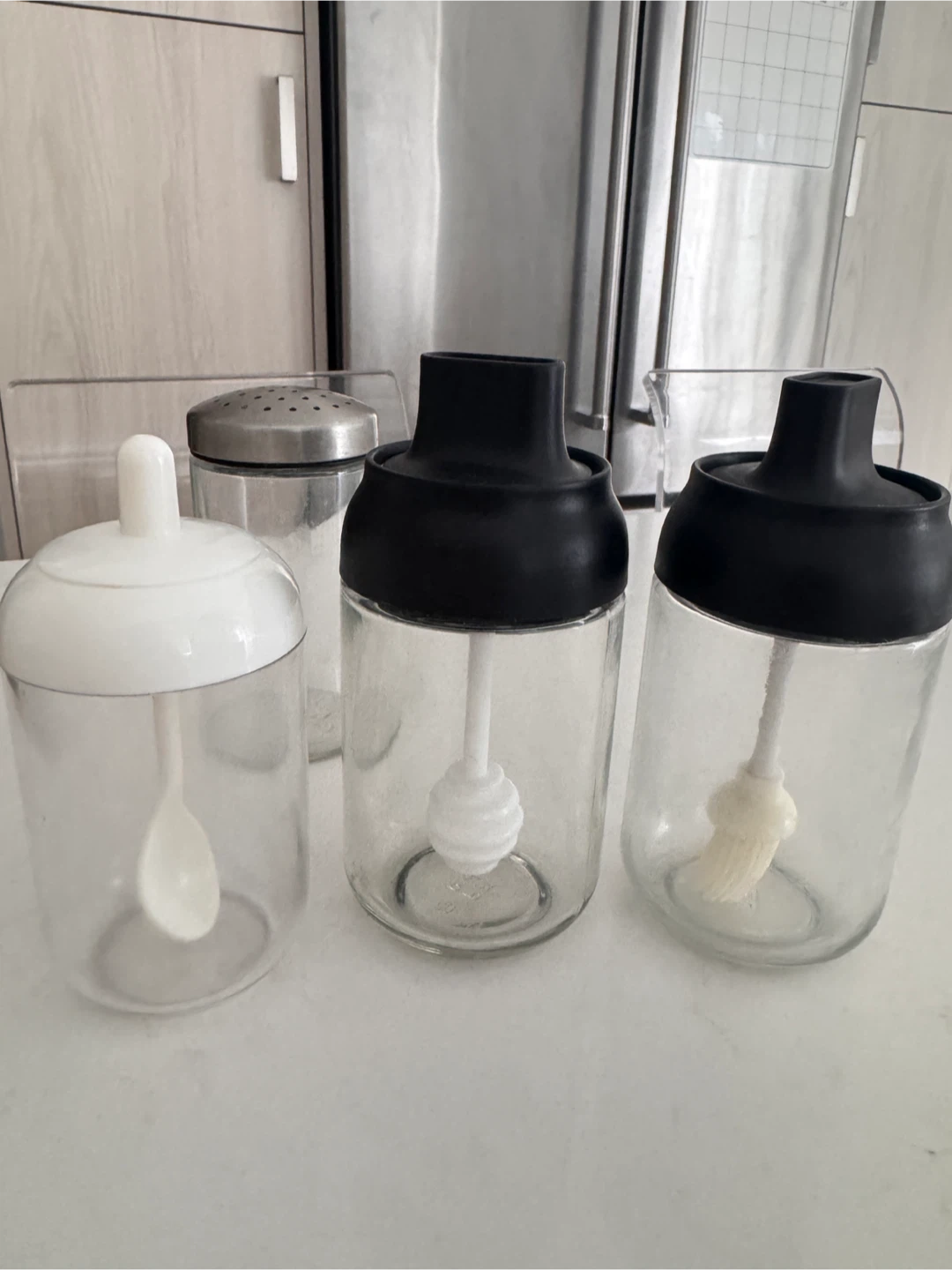 Set of 4 Glass Jars with Lids