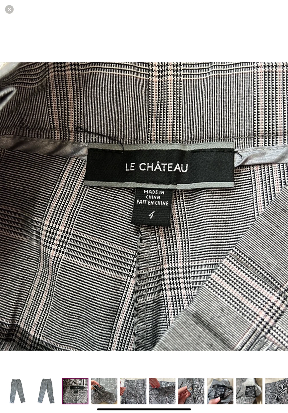 Le Château Plaid Pants Size 4 - photo 2
