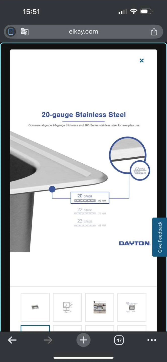 Elkay Dayton Elite Stainless Steel Kitchen Sink — Open Box ✨🧼 - photo 2