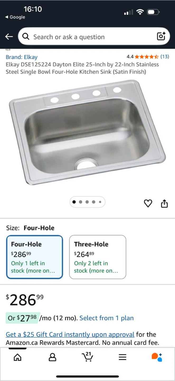 Elkay Dayton Elite Stainless Steel Kitchen Sink — Open Box ✨🧼