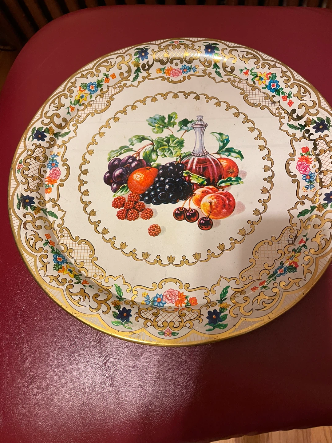 Daher Decorated Ware Fruit and Wine Style Tray #825
