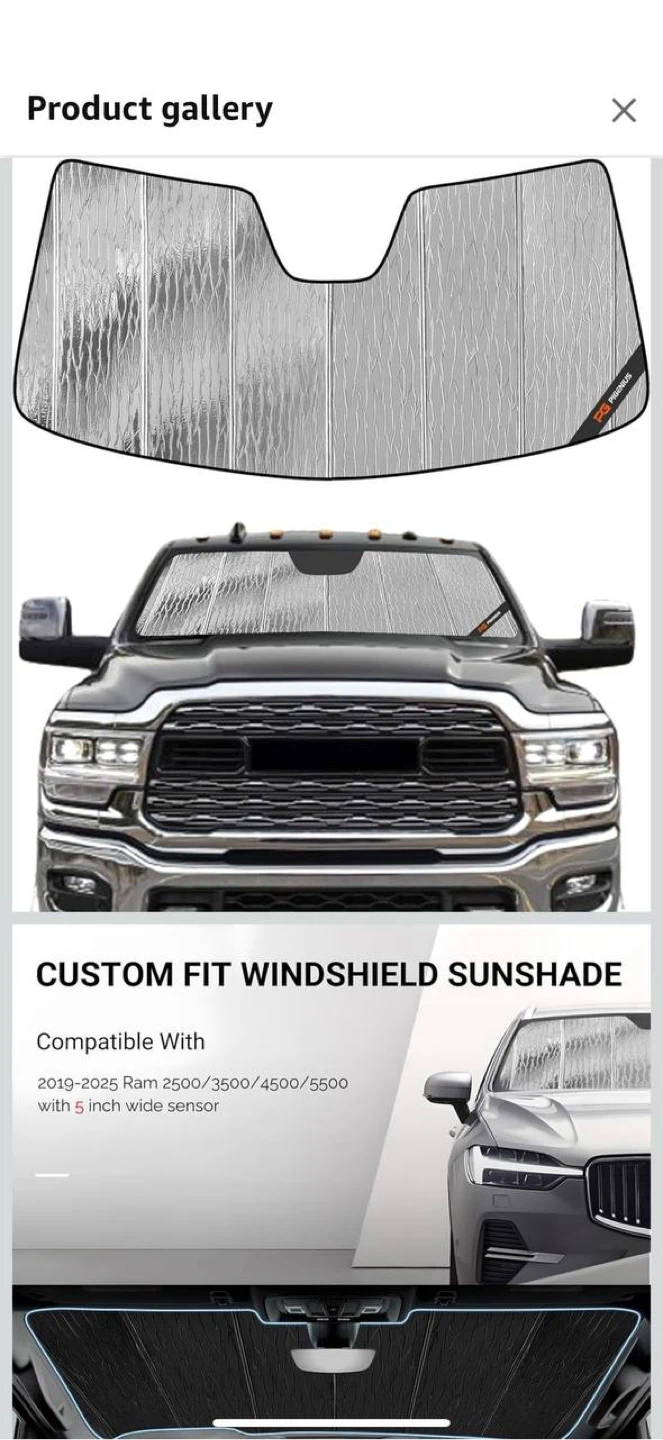 Custom Fit Windshield Sunshade – RAM 2500/3500/4500/5500 - photo 3