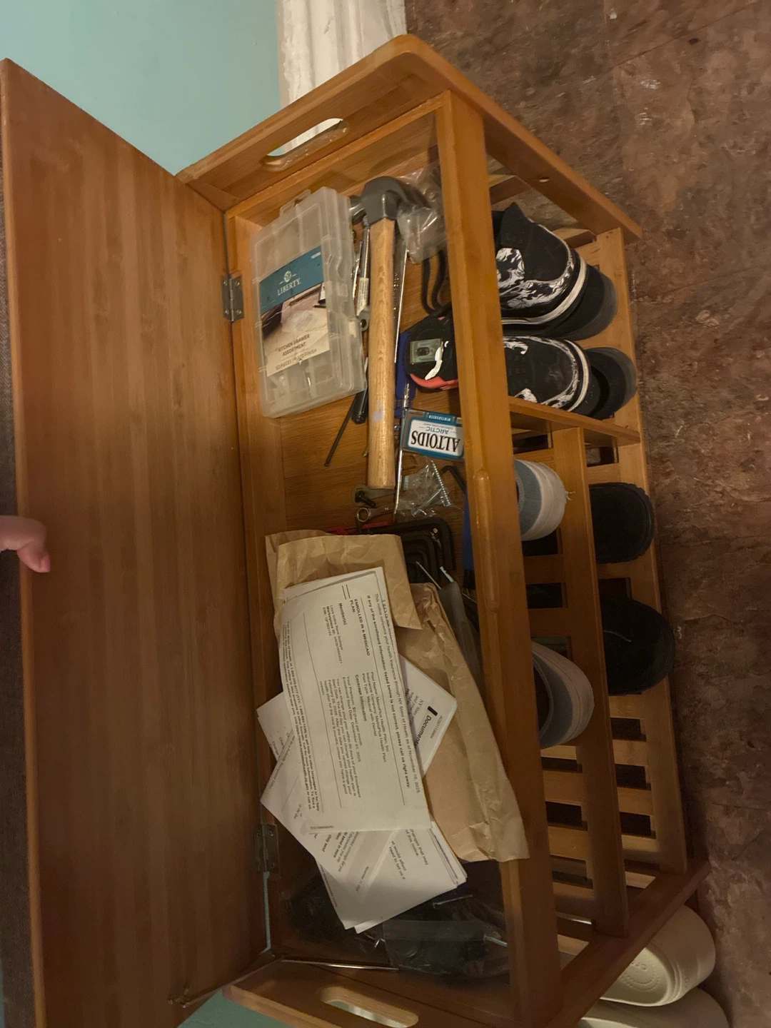 Shoe Rack Bench with Storage - photo 2