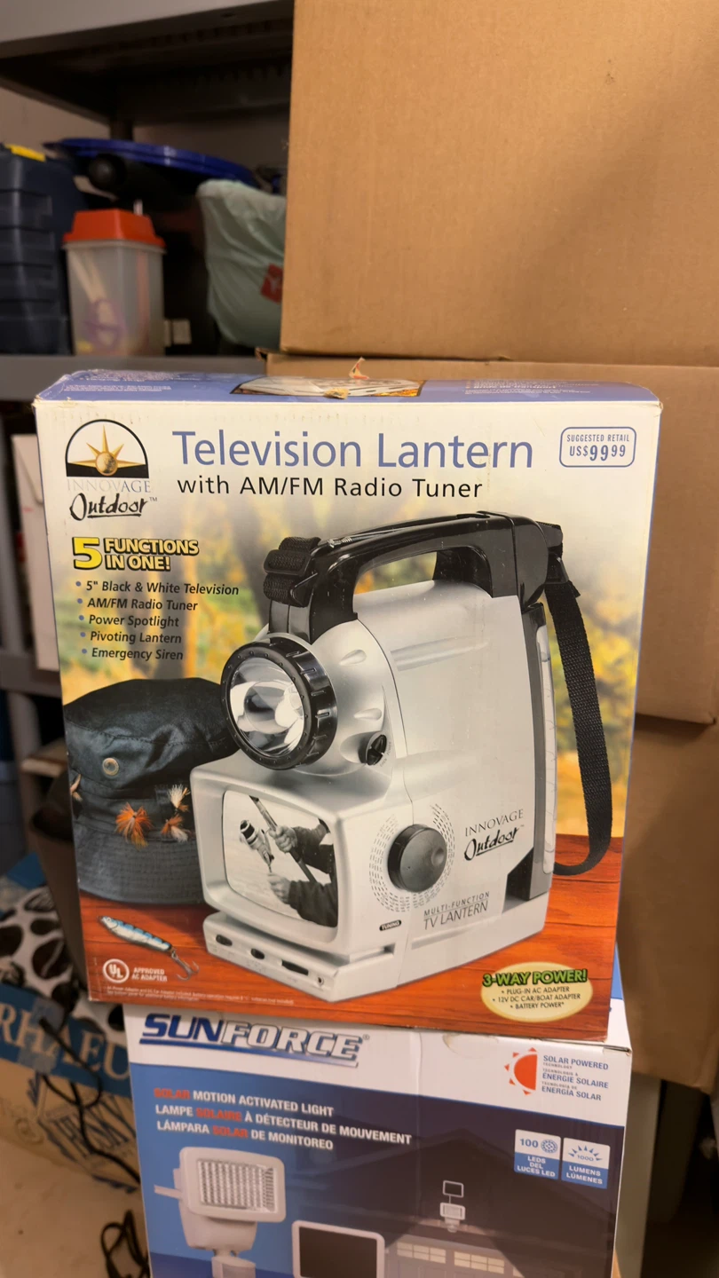Innovage Outdoor Television Lantern with AM/FM Radio Tuner