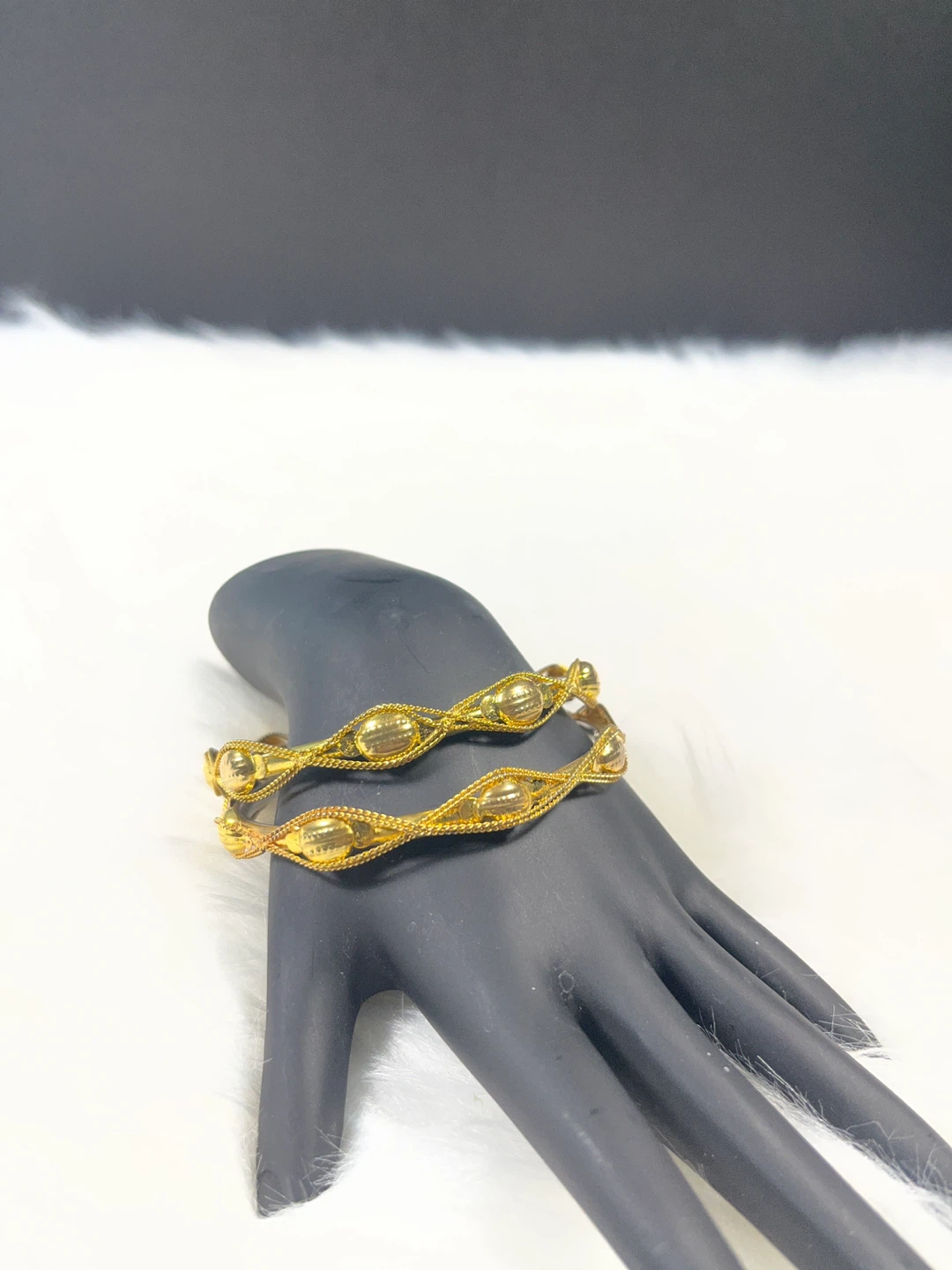Gold-toned Bangles (Set of 2)