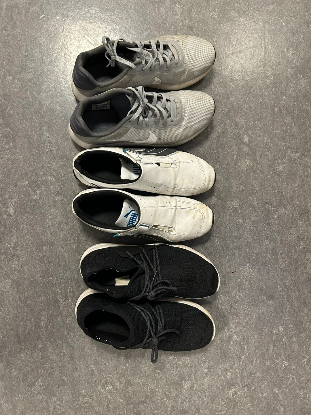 Bundle of athletic shoes