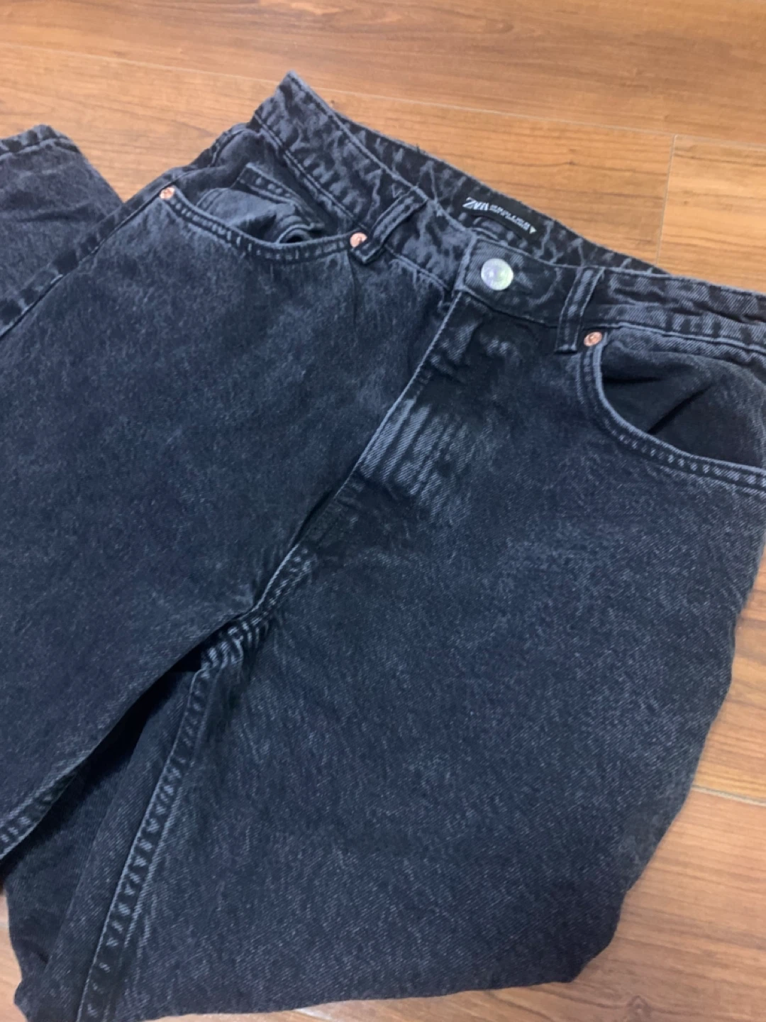 ZARA Black Denim Jeans size 6