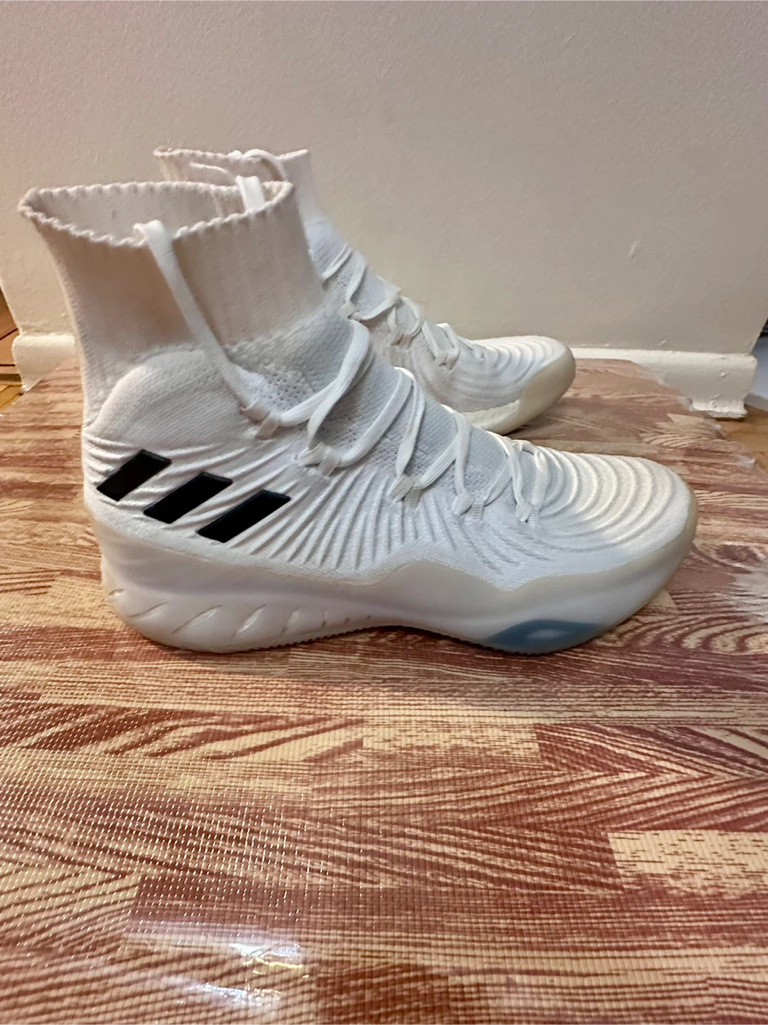 Adidas Crazy BYW Boost White Basketball Shoes - photo 4