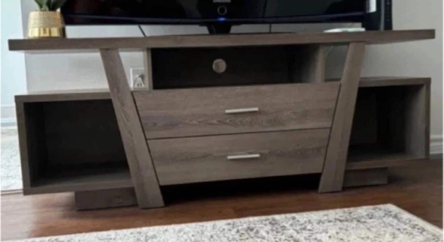 Modern Wood TV Stand with Drawers