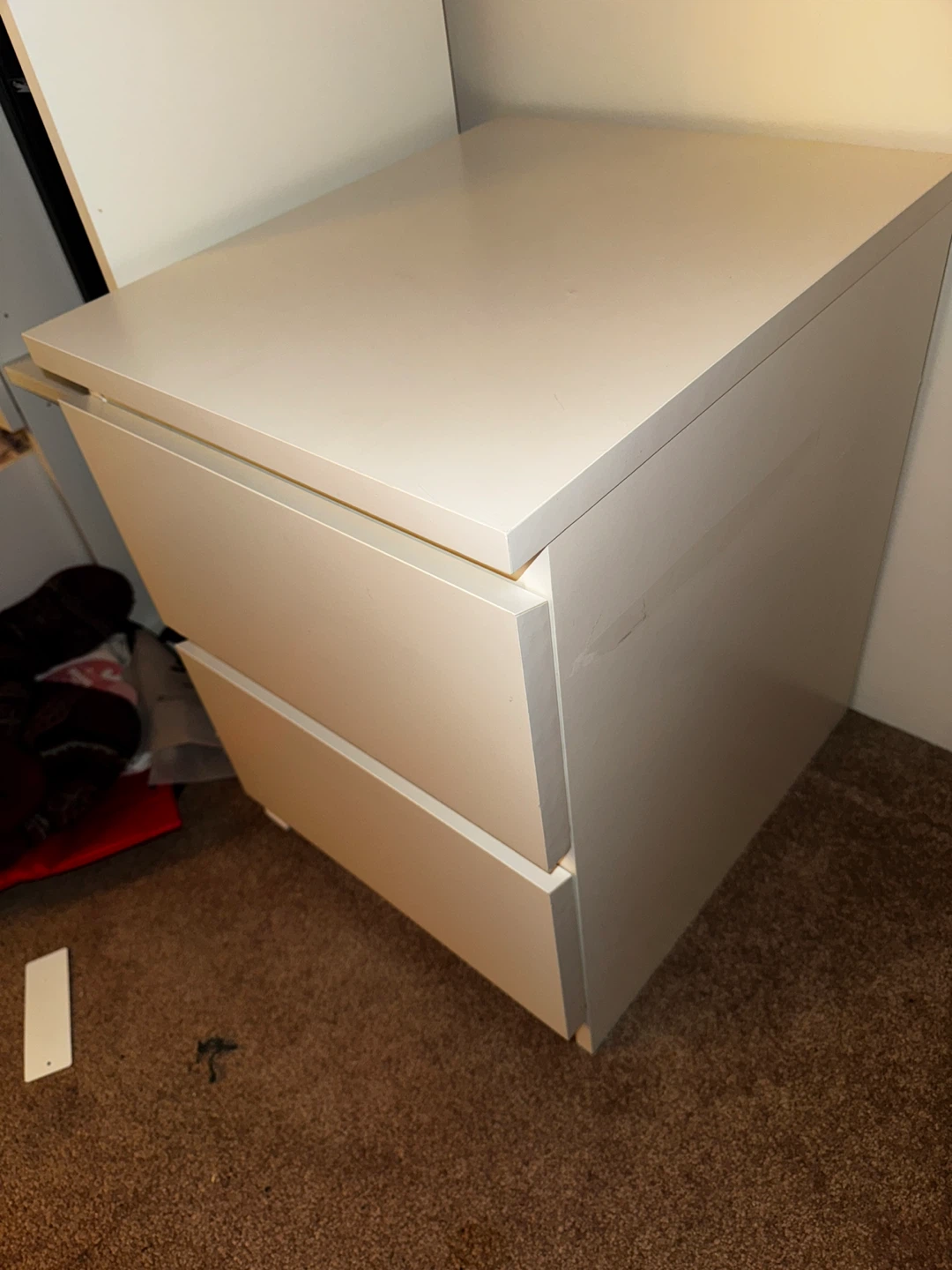 Ikea White 2-Drawer Filing Cabinet