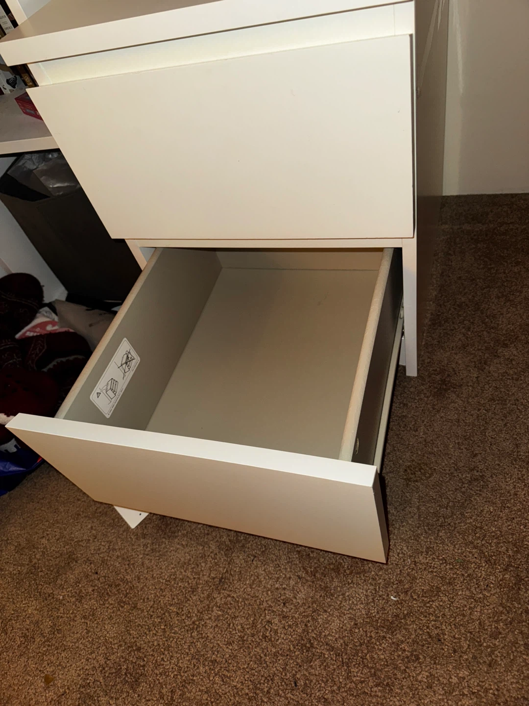 Ikea White 2-Drawer Filing Cabinet - photo 3