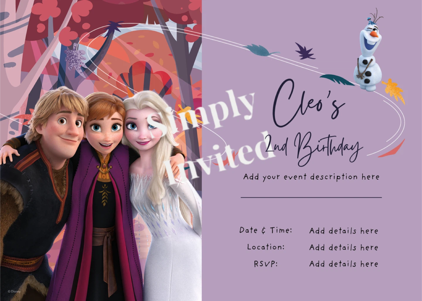 Frozen-Inspired Princess Birthday Invitation (digital) - photo 3