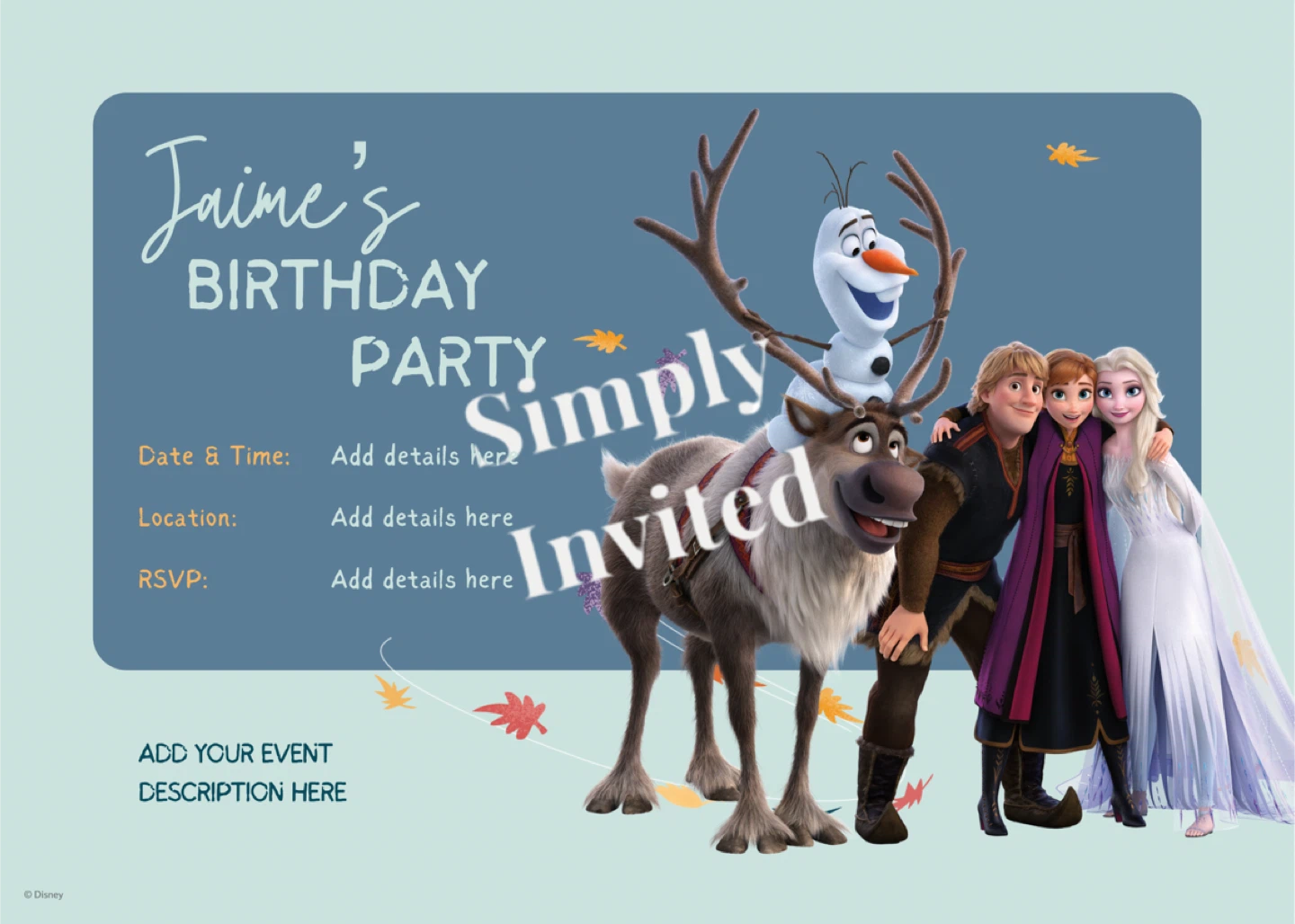 Frozen-Inspired Princess Birthday Invitation (digital) - photo 2