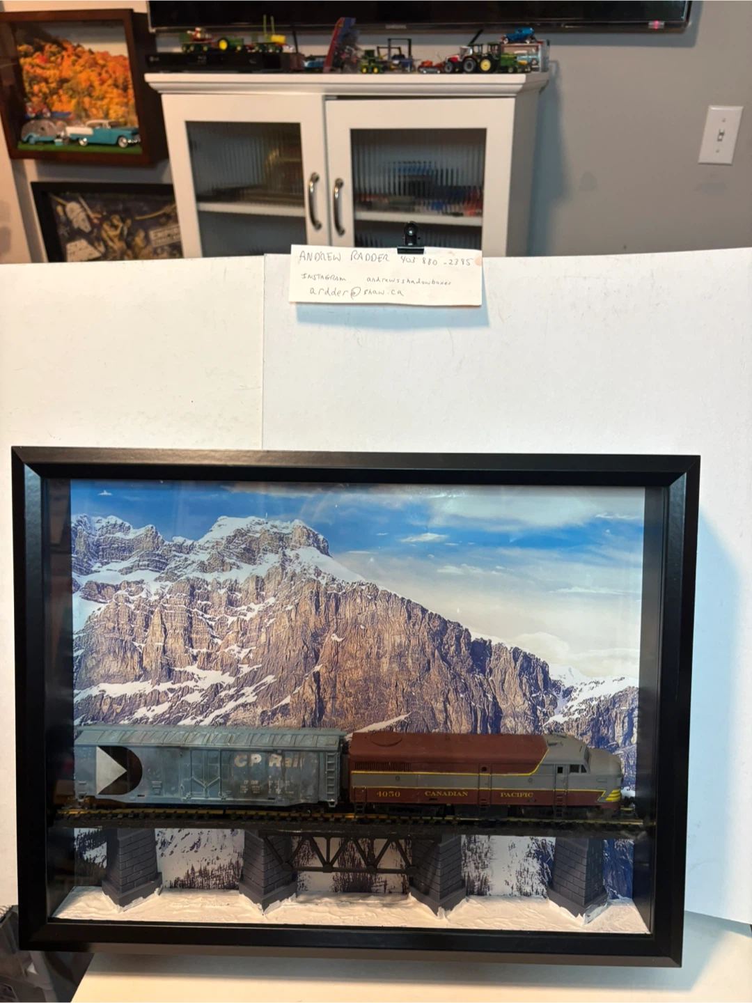 Canadian Pacific Train Diorama in Mountain Scene