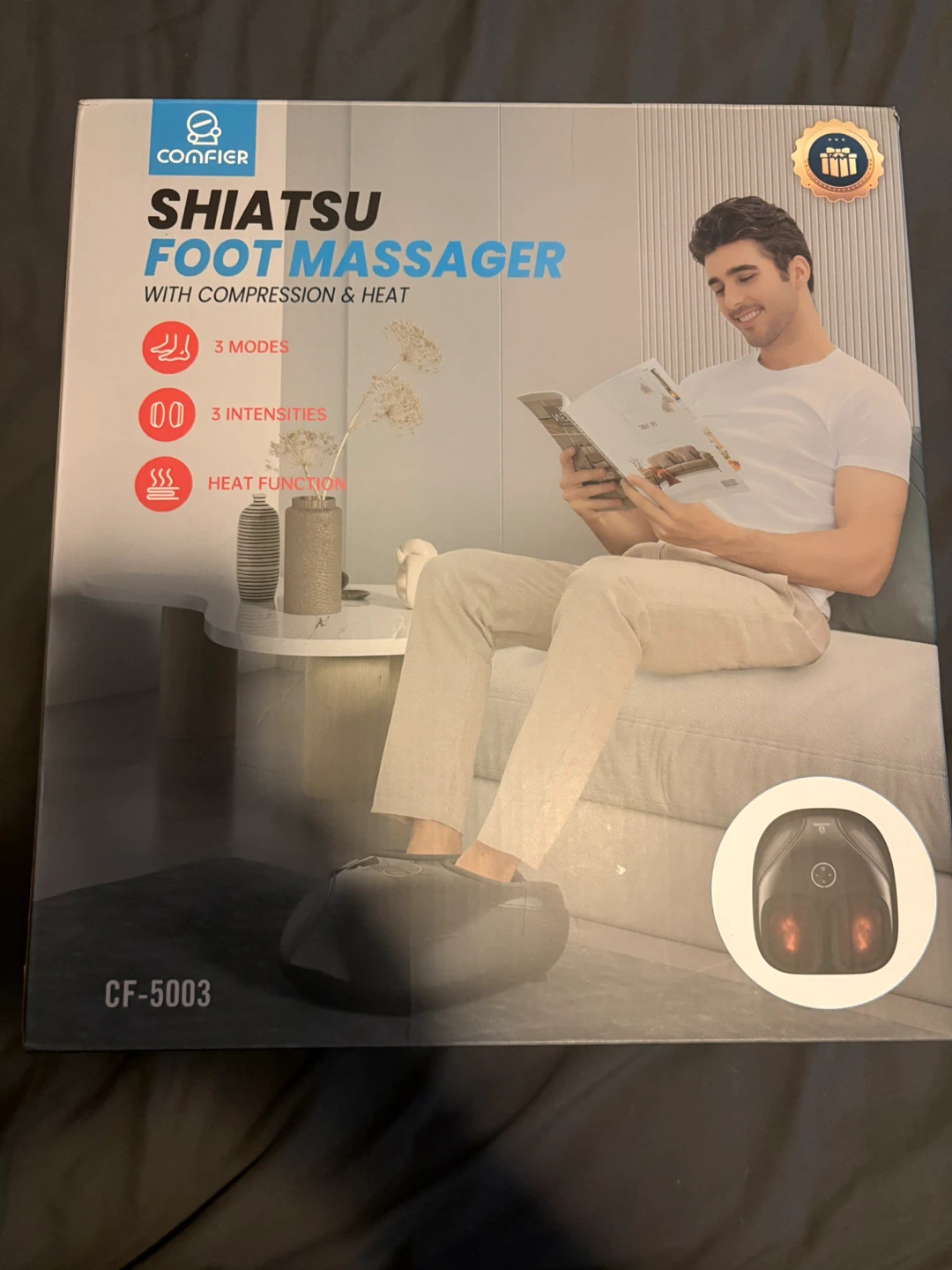 Comfier Shiatsu Foot Massager with Compression and Heat
