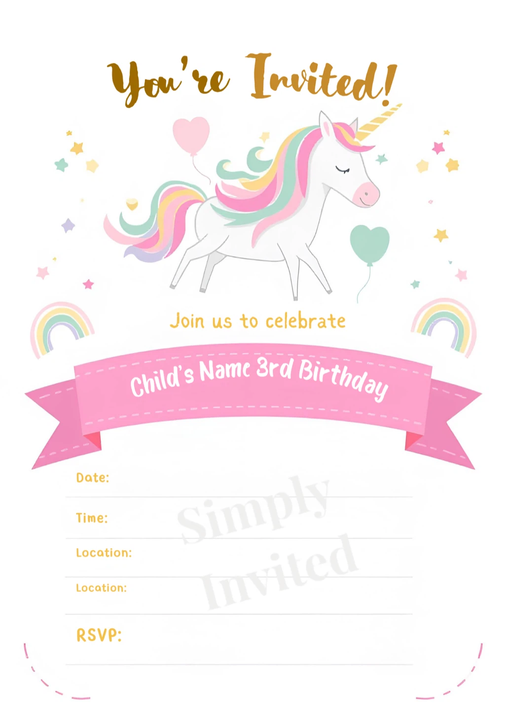 Personalized Digital Party Invites for Boys & Girls