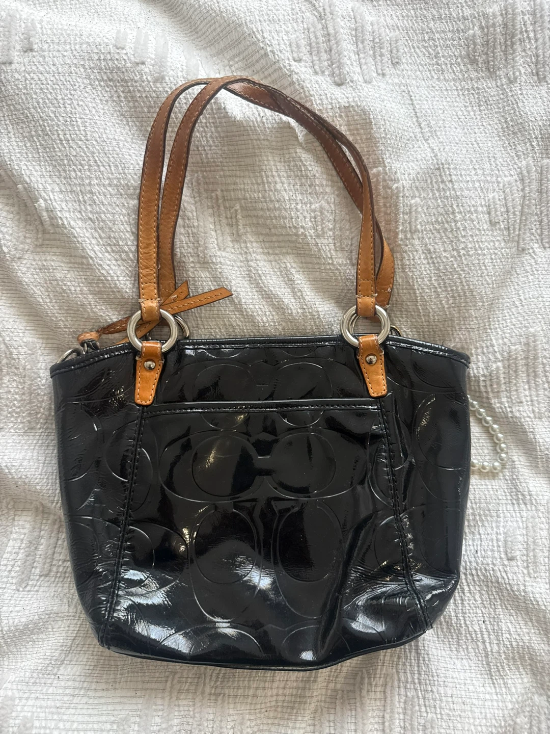 Coach Black Patent Shoulder Bag - photo 2