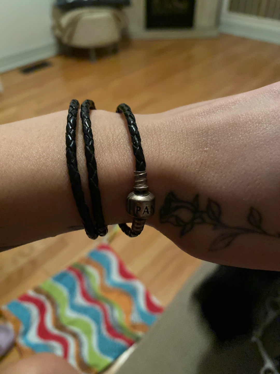 Pandora Double Leather Bracelet - Black - photo 2