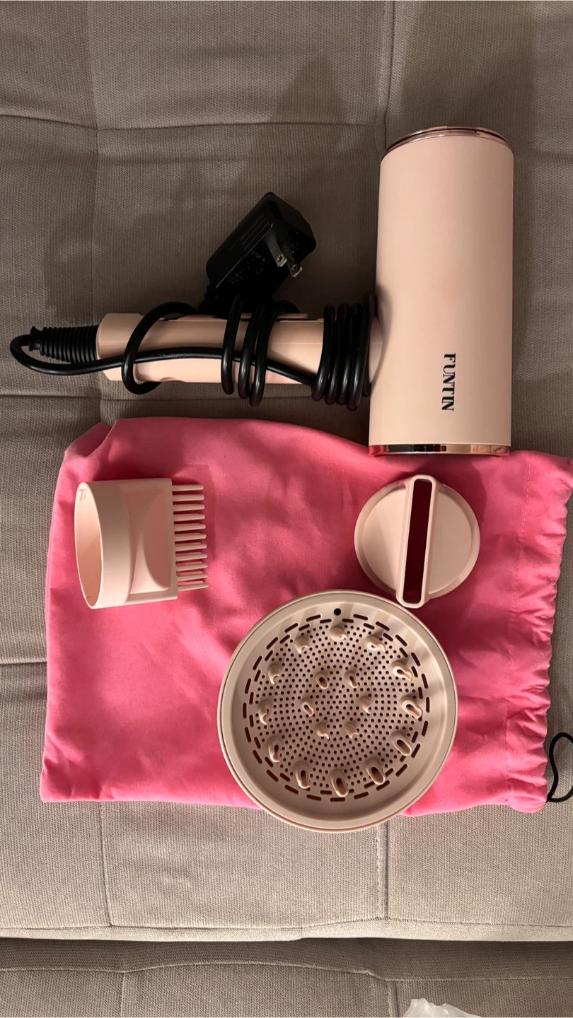 Pink Hair Dryer with Accessories